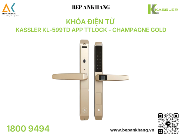 Khóa điện tử Kassler KL-599TD App TTlock - Champagne Gold